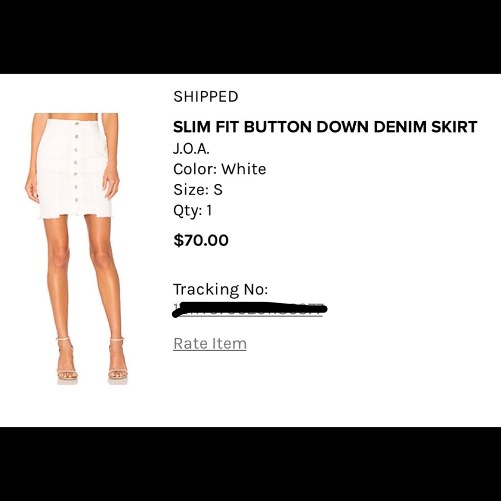 JOA slim fit denim skirt